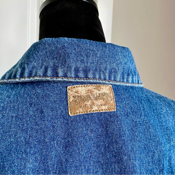 Pendleton Originals Vintage Western green wool denim jean jacket women’s large - Picture 6 of 9